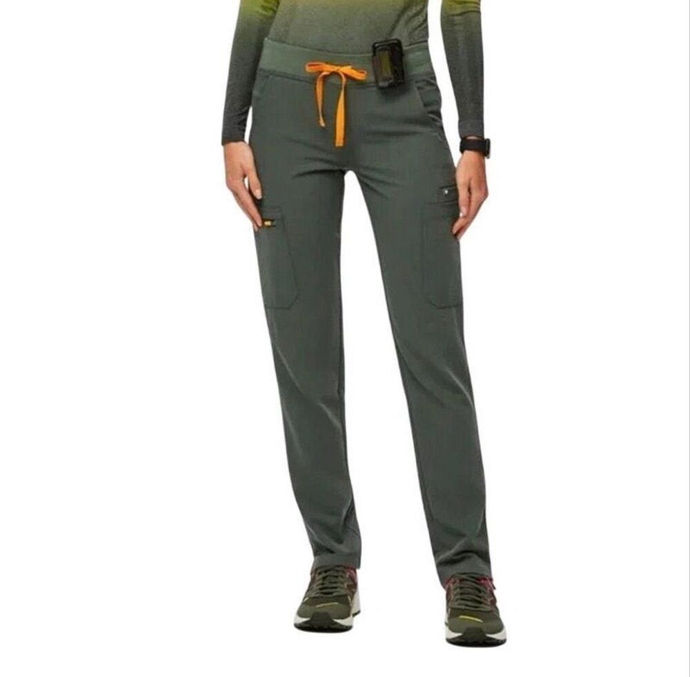 Figs NWT size 3XL HW Yola with Yoga WB Scrub Pants Olive Green plus size